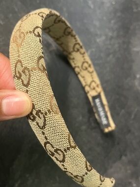 Tan & Brown Patterned Luxury Headband (1)
